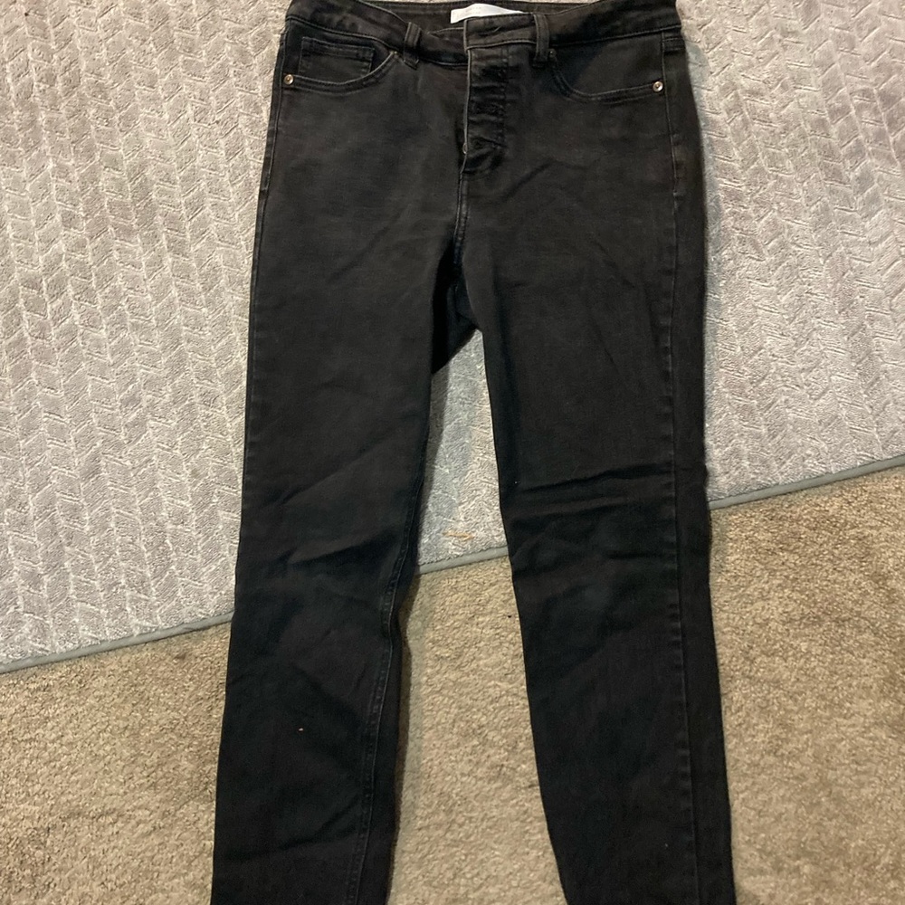Lauren Conrad high waisted button-fly skinny jeans, size 6